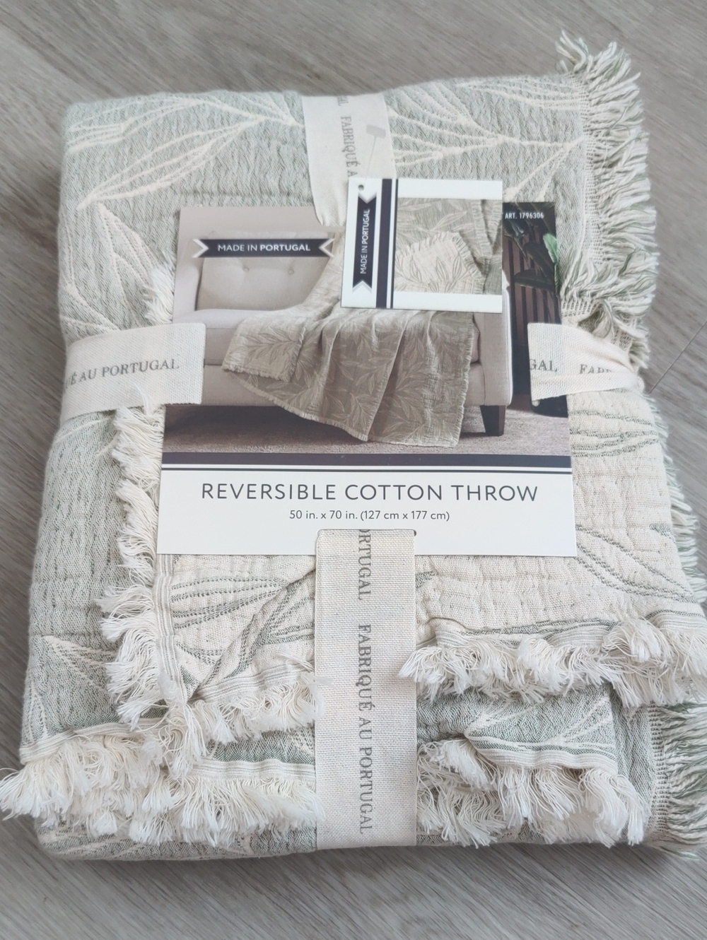New!Nemcor Cotton Throw Blanket Cottage Reversible Lightweight Fringe Throw Y2K